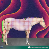Horse Color:Painted Plaid Palomino Pearl Tobiano