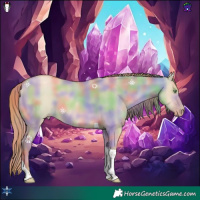 Horse Color:Nacre Gold Champagne Dun Tobiano Rabicano 