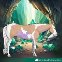 Horse Color:Watercolor Chocolate Palomino Splash Tobiano 