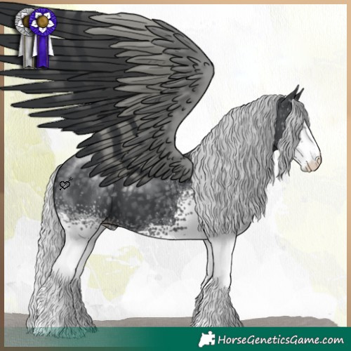 Horse Color:White Spotted Silver Black Chinchilla 