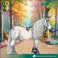 Horse Color:Void Nacre Cremello Onyx Mushroom Tobiano and Cremello Sabino