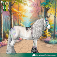 Horse Color:Void Nacre Cremello Onyx Mushroom Tobiano and Cremello Sabino