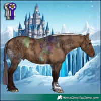 Horse Color:Nacre White Spotted Brown Ice Onyx and Silver Brown Ice Dun