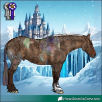 Horse Color:Nacre White Spotted Brown Ice Onyx  and Silver Brown Ice Dun 