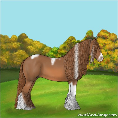 Horse Color:Chestnut Tobiano Frame 
