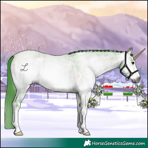 Horse Color:Gray Watercolor Smoky Blue Onyx Roan Sabino 