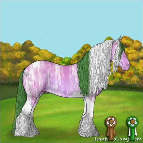 Horse Color:Watercolor Bay Ice Tobiano Appaloosa Rabicano 