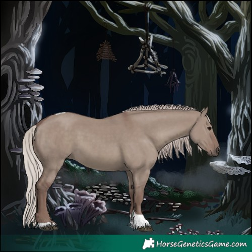 Horse Color:Chocolate Silver Grullo Tobiano 