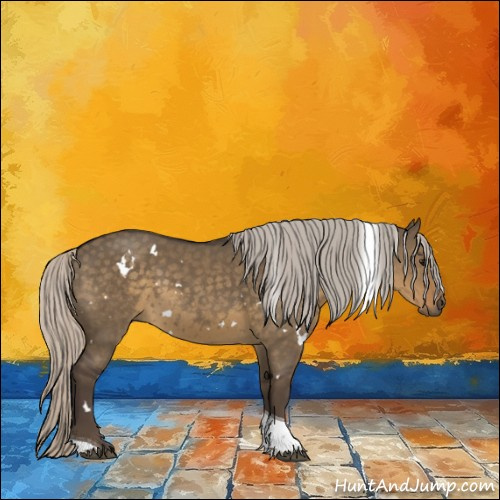 Horse Color:White Spotted Silver Smoky Grullo Tobiano 