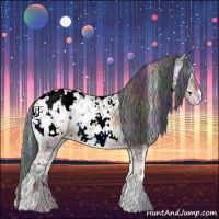 Horse Color:Nacre White Spotted Bay Ice Onyx Splash Near Leopard  and Nacre White Spotted Brown Ice Onyx Blanket 