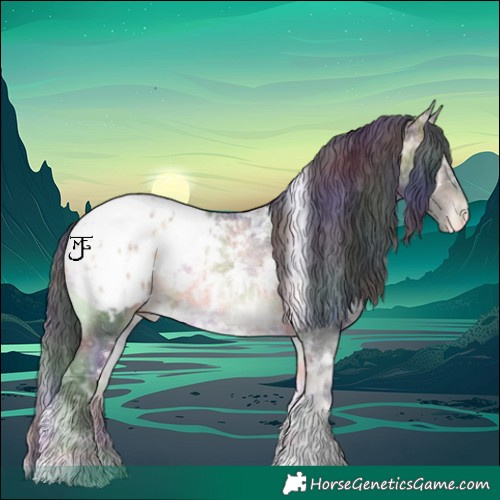 Horse Color:Nacre White Spotted Brown Ice Onyx Appaloosa 