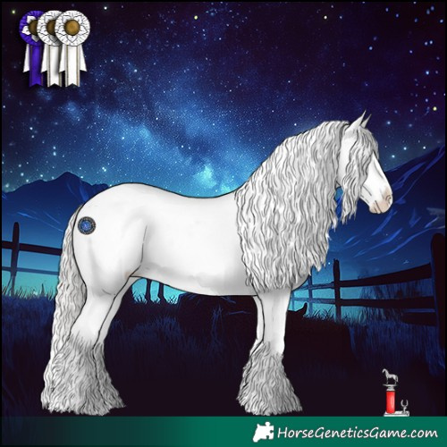 Horse Color:Silver Grullo Roan Splash Varnish