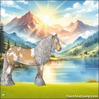 Horse Color:Watercolor White Spotted Silver Bay 