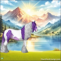 Horse Color:Watercolor Smoky Black Ice Tobiano