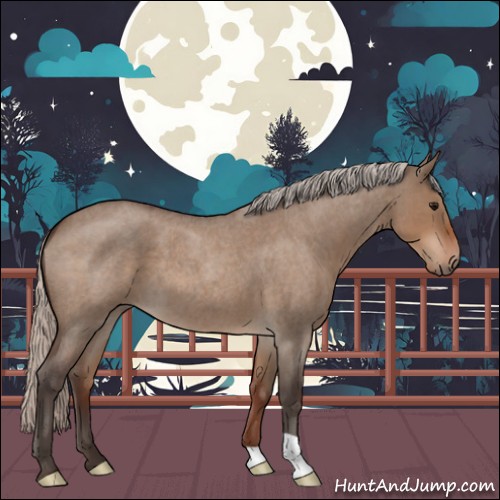 Horse Color:Silver Brown Roan Dun 
