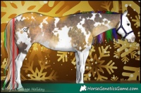 Horse Color:Painted White Spotted Brown Dun Splash Varnish 