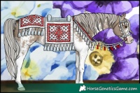 Horse Color:Silver Brown Dun Sabino 