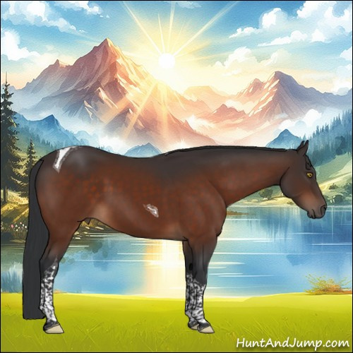Horse Color:Brown Tobiano 