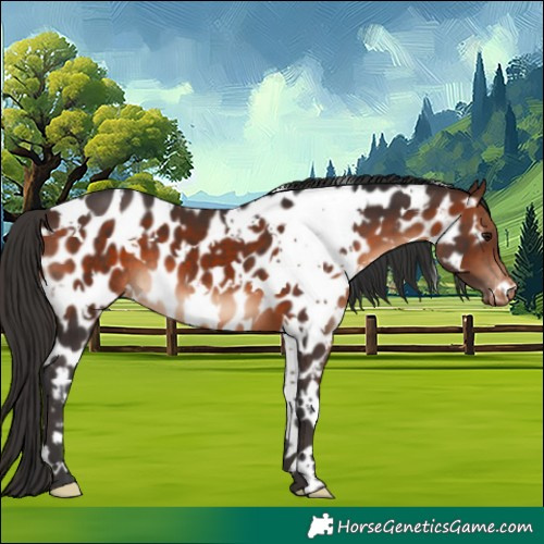 Horse Color:White Spotted Brown Appaloosa 