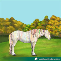 Horse Color:Painted Palomino Ice Sabino