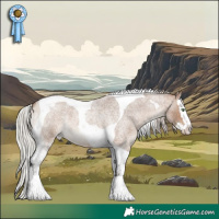 Horse Color:Silver Brown Roan Dun Splash Tobiano Varnish