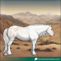 Horse Color:Silver Brown Roan Dun Tobiano Blanket Rabicano 