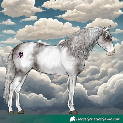 Horse Color:White Spotted Silver Brown Mushroom 