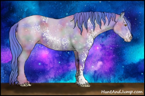 Horse Color:Nacre Watercolor White Spotted Classic Champagne 