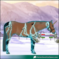 Horse Color:Void Thunderstruck Bay Tobiano 