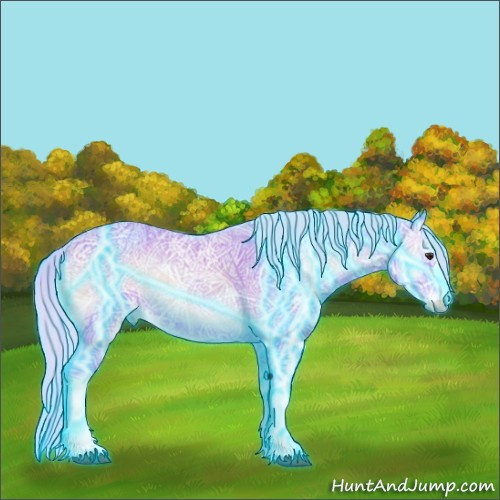 Horse Color:Thunderstruck Watercolor Silver Bay Ice Onyx 