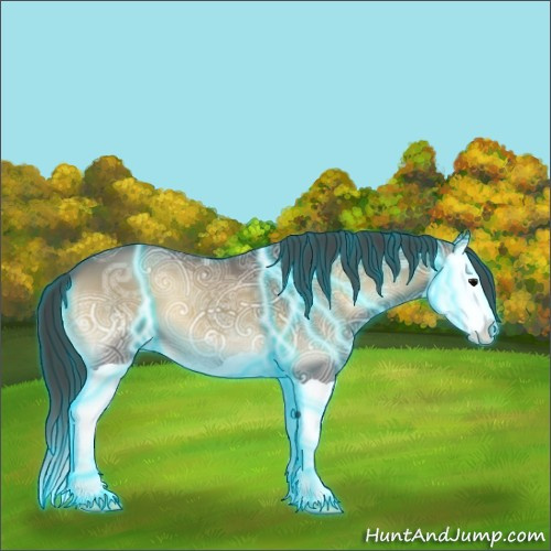 Horse Color:Thunderstruck Smoky Blue Onyx Ice Splash 