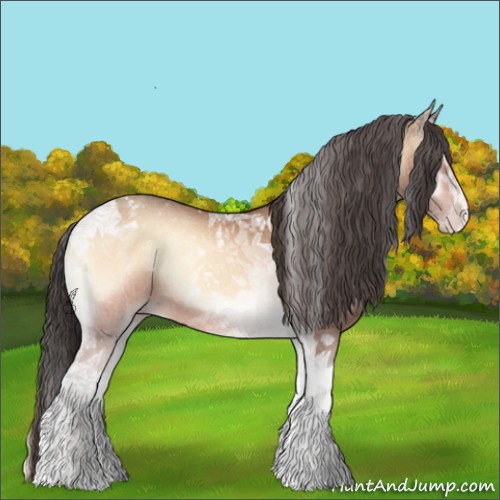 Horse Color:Amber Champagne Onyx Sabino Tobiano 