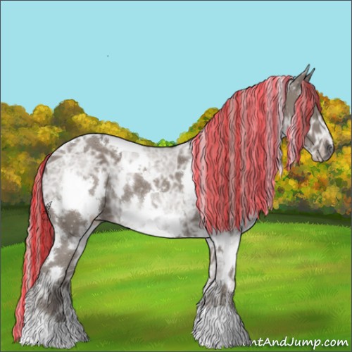 Horse Color:Painted White Spotted Silver Grullo Ice 