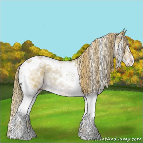 Horse Color:Watercolor Gold Champagne Sabino Splash Tobiano 