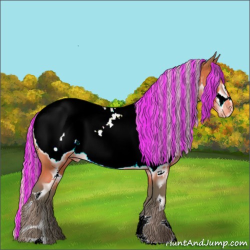 Horse Color:Painted Watercolor Silver Bay Sabino Frame Snowcap