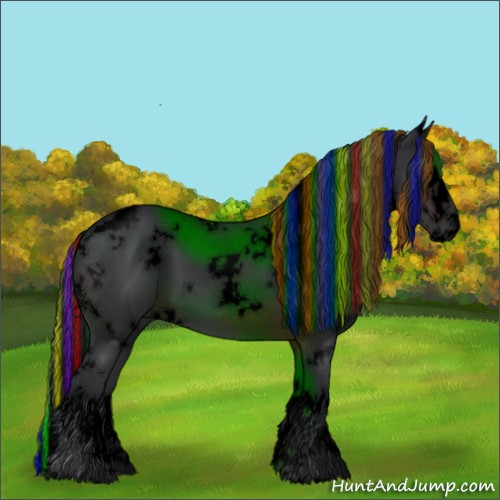 Horse Color:Void Painted White Spotted Brown Sabino Splash 