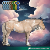 Horse Color:White Spotted Chocolate Palomino Pearl 