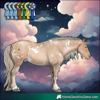 Horse Color:White Spotted Chocolate Palomino Pearl 