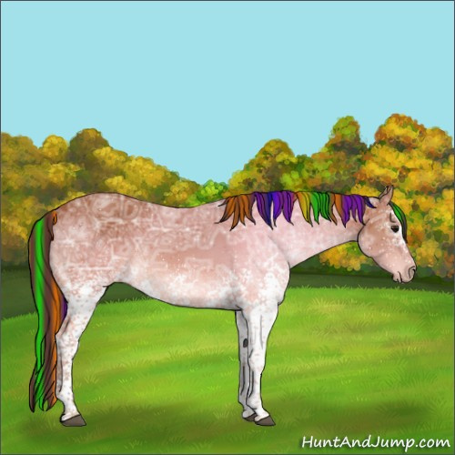 Horse Color:Painted White Spotted Chocolate Bay Ice 