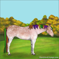 Horse Color:Painted White Spotted Chocolate Bay Ice