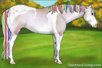 Horse Color:Painted Watercolor Silver Blue Onyx Pearl Sabino Tobiano