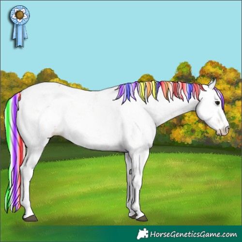 Horse Color:Painted Silver Blue Onyx Pearl Sabino