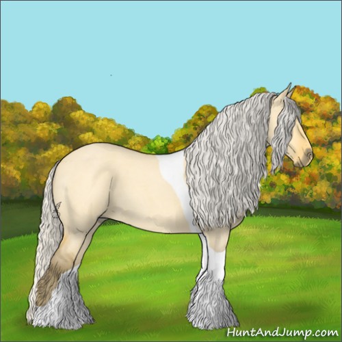 Horse Color:Silver Buckskin Roan Dun Tobiano