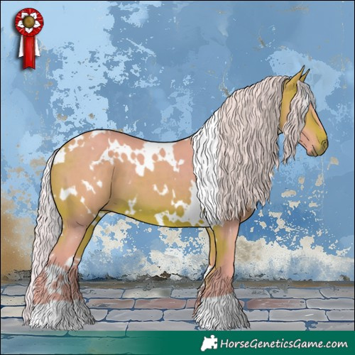 Horse Color:Watercolor White Spotted Silver Bay 