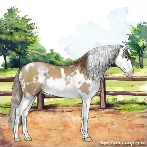 Horse Color:White Spotted Black Pearl Splash