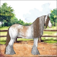 Horse Color:White Spotted Black Pearl