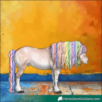 Horse Color:Painted White Spotted Silver Bay Pearl Onyx Tobiano 