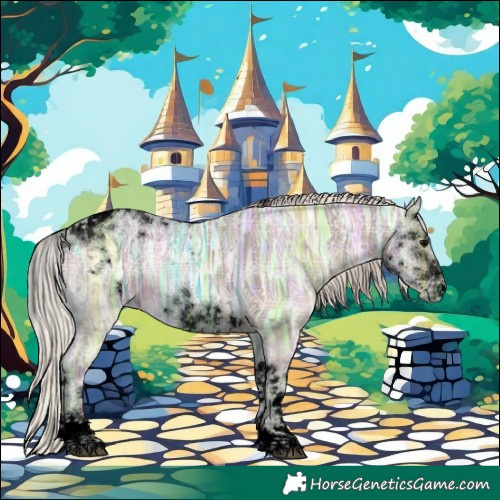 Horse Color:Void Plaid  Silver Grullo Ice Onyx Tobiano 