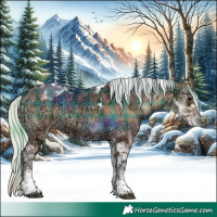 Horse Color:Plaid Silver Blue Onyx Ice Tobiano Appaloosa