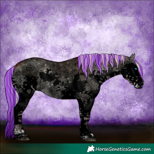 Horse Color:Void Painted Silver Brown Ice Roan Onyx Splash 